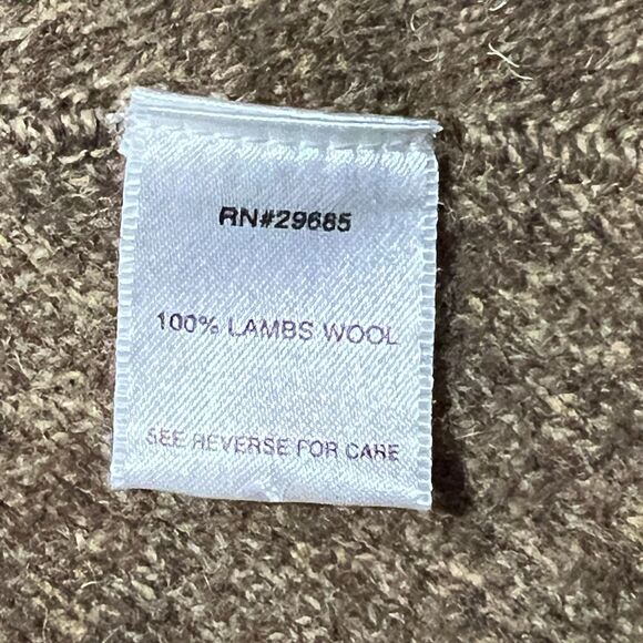 Pendleton 100% Lambs Wool Hooded Cape Shawl Camel Tan XS Small - Picture 8 of 10